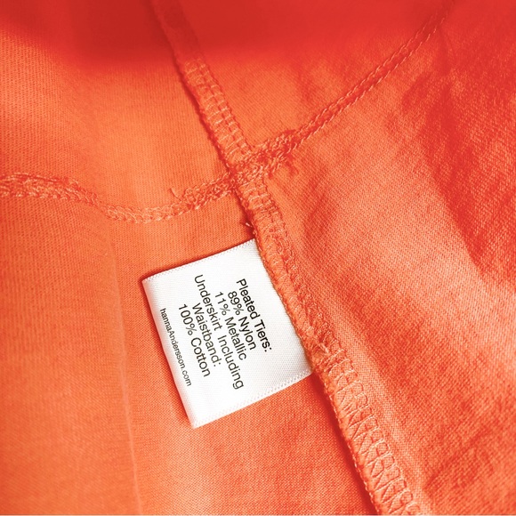 Hanna Andersson Magic Bloom Tulle Shimmer Sparkly Tiered Skirt in Orange - Picture 8 of 9